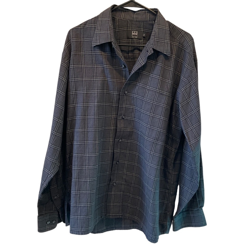 IKE BEHAR MENS DRESS SHIRT size large
